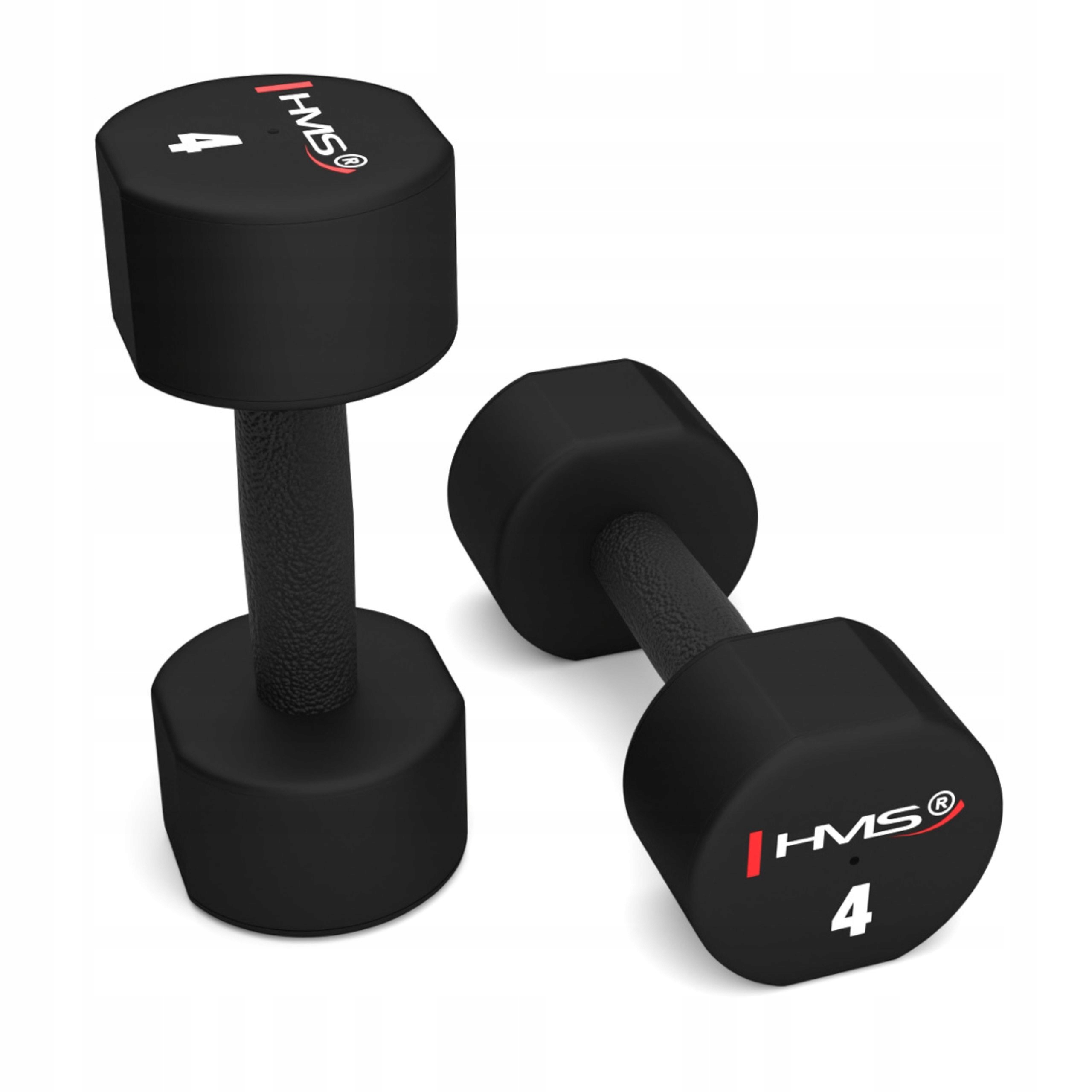 Činky polyuretanové závaží na cvičení sada 2 x 4 kg Hms HPT04