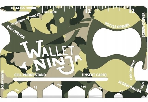 Wallet Ninja Camo Karta Wielofunkcyjna 18W1