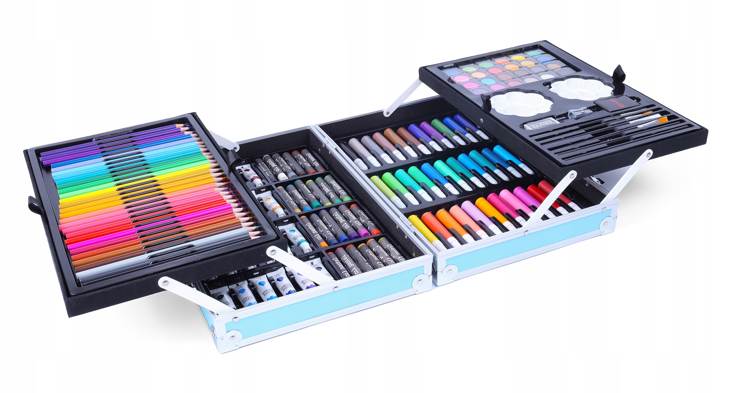 ZESTAW DO MALOWANIA PLASTYCZNY KREATYWNY DLA DZIECI WALIZKA KREDKI KOLORY Marka VIGO