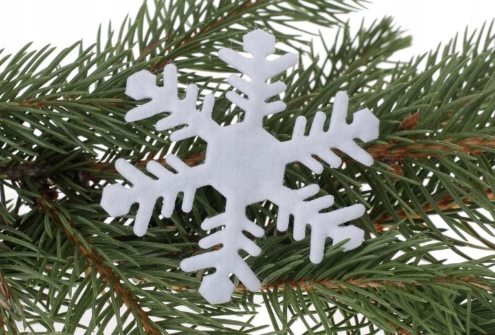 

Śnieżynki z filcu, gwiazdki 4cm Płatki śniegu