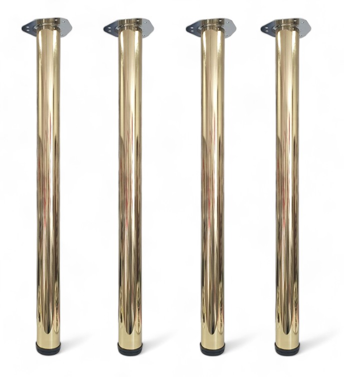 Nogi Noga Meblowa Złoto 710 MM Fi60 71CM (4SZT) Złote Komplet