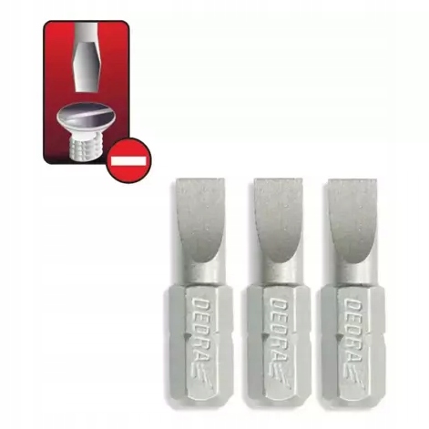 DEDRA KOŃCÓWKI WKRĘTAKOWE BITY SL6.5x25mm 18A00SL650-03 EAN (GTIN) 5902628172617