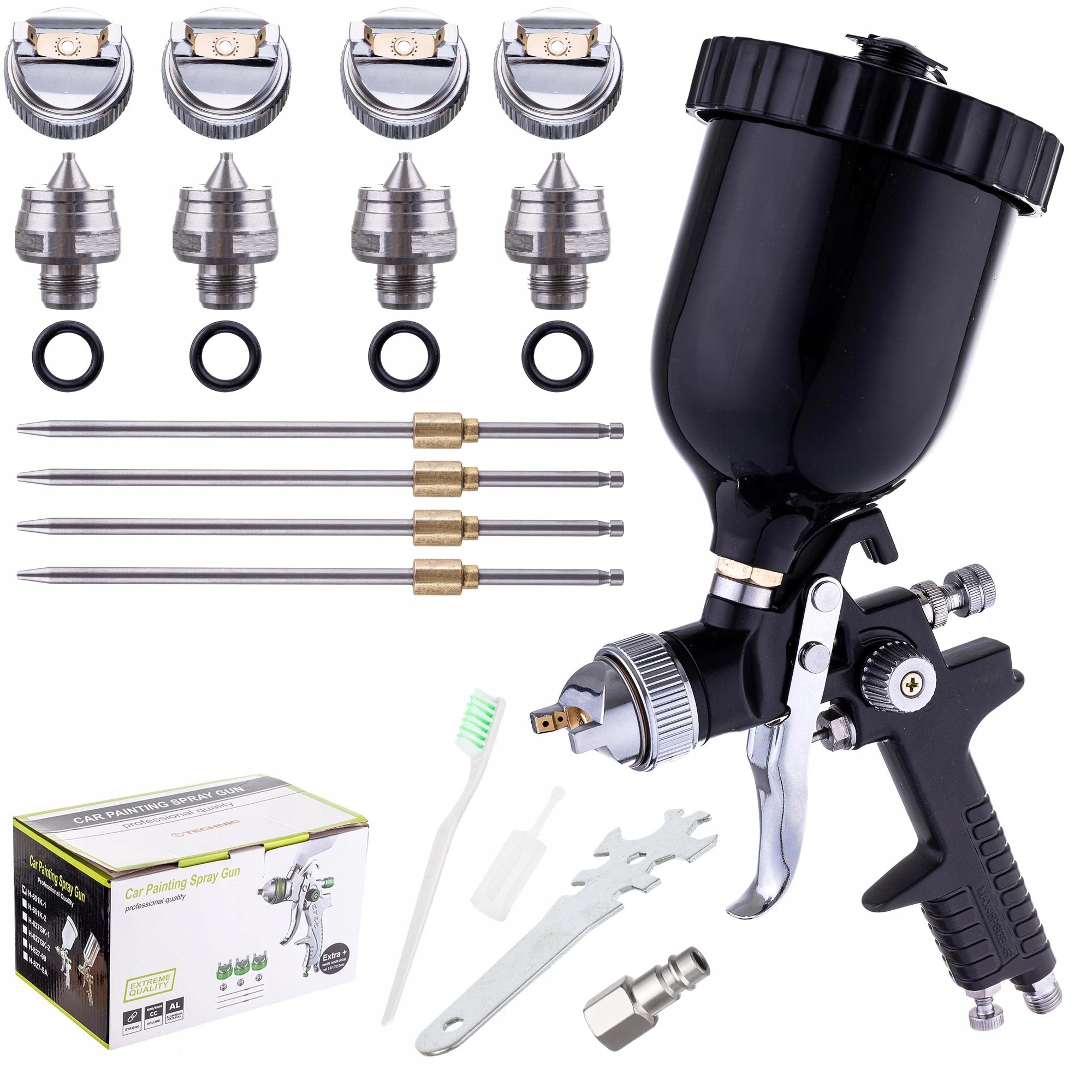 

Pistolet Lakierniczy 4X Dysza Hvlp 1.3 1.4 1.7 2.0