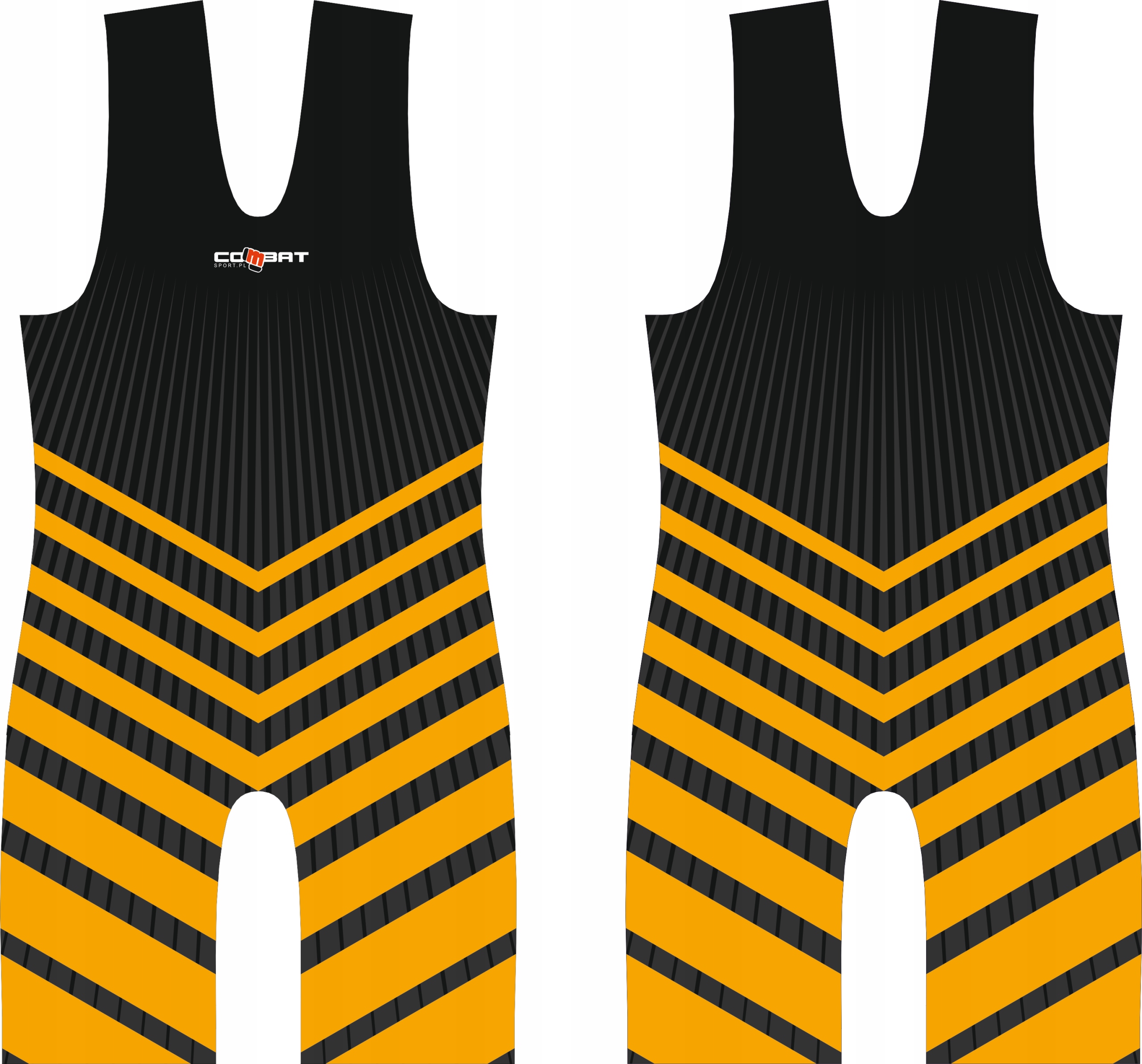 Kostium zapaśniczy COMBAT SPORT Sting męski - czarno/pomarańczowy XXL