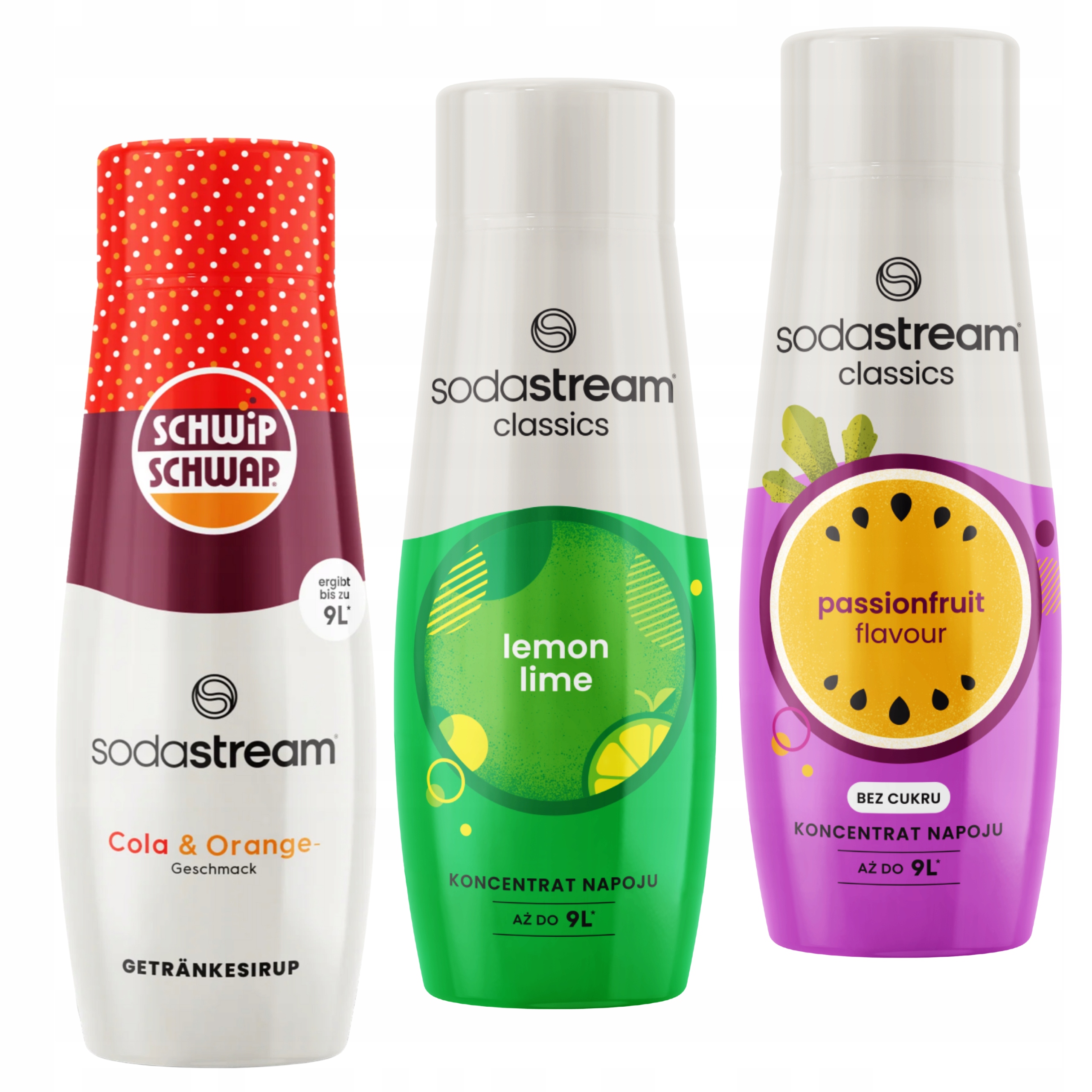 Levně Sada 3 sirupů. Sodastream Schwip Schwap Citron Limetka Marakuja