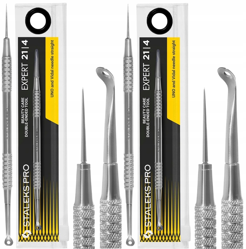 2 kusy Staleks Kosmetická lžíce Oboustranná Type 4 Vroubkovaná rukojeť