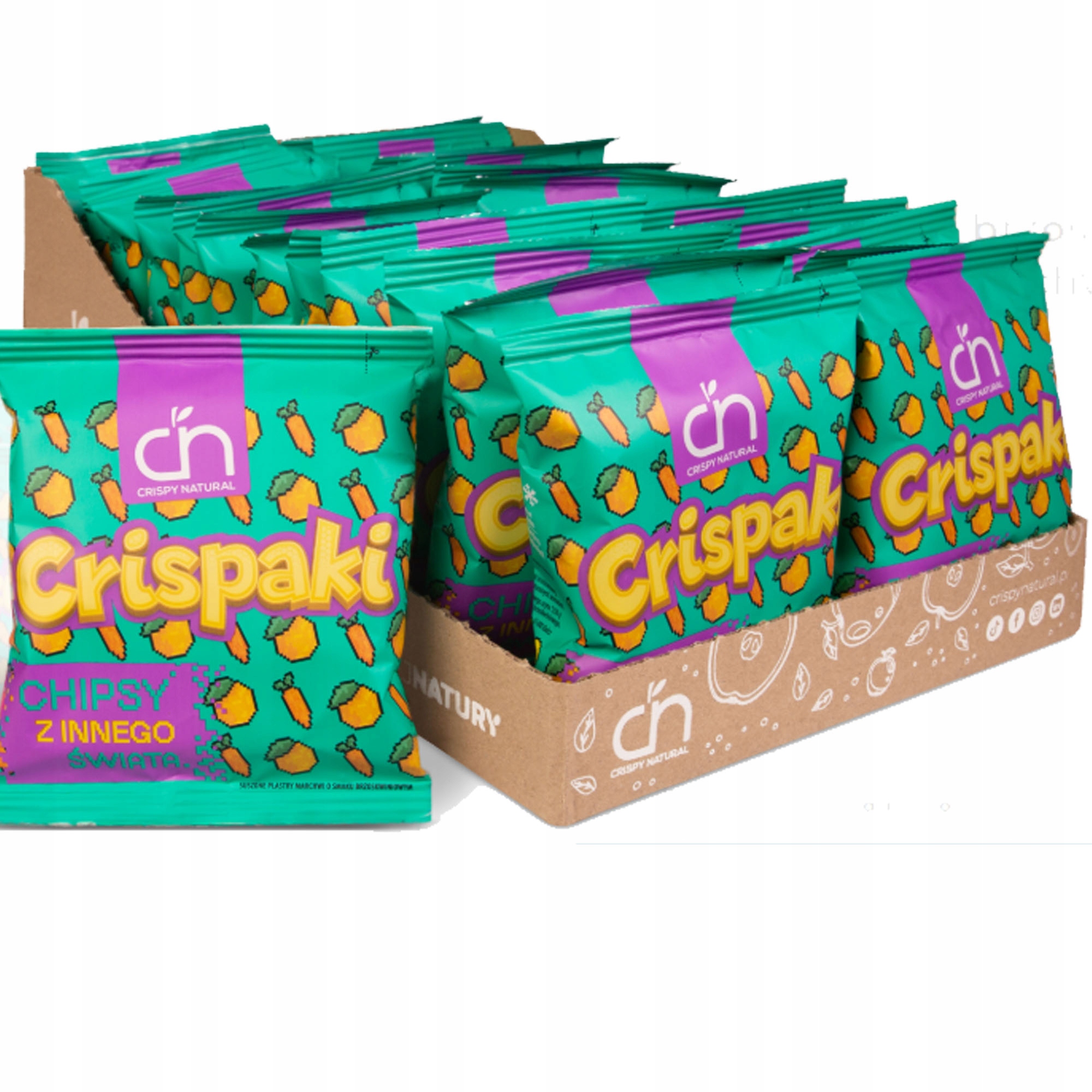 Kopia Crispy Natural Crispaki marchew o smaku brzoskwiniowym 18g nr01
