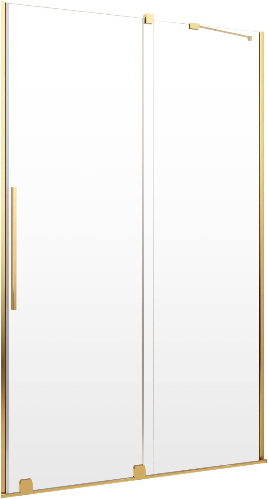 Drzwi prysznicowe przesuwne złote 150 cm P mirror Typ drzwi rozsuwane