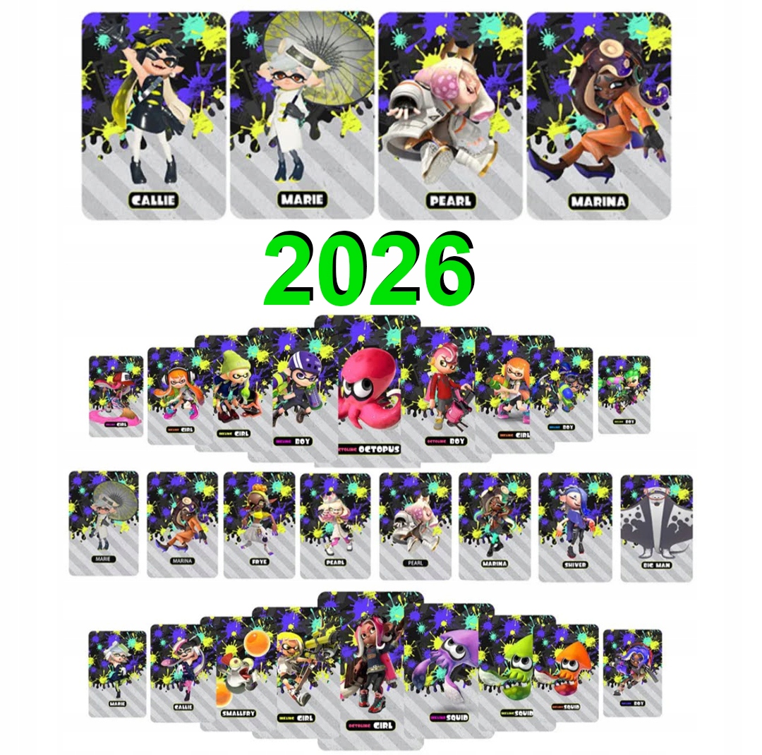 27x Splatoon Amiibo Karty Nfc - Switch 1/2 DLC: Side Order + Alterna