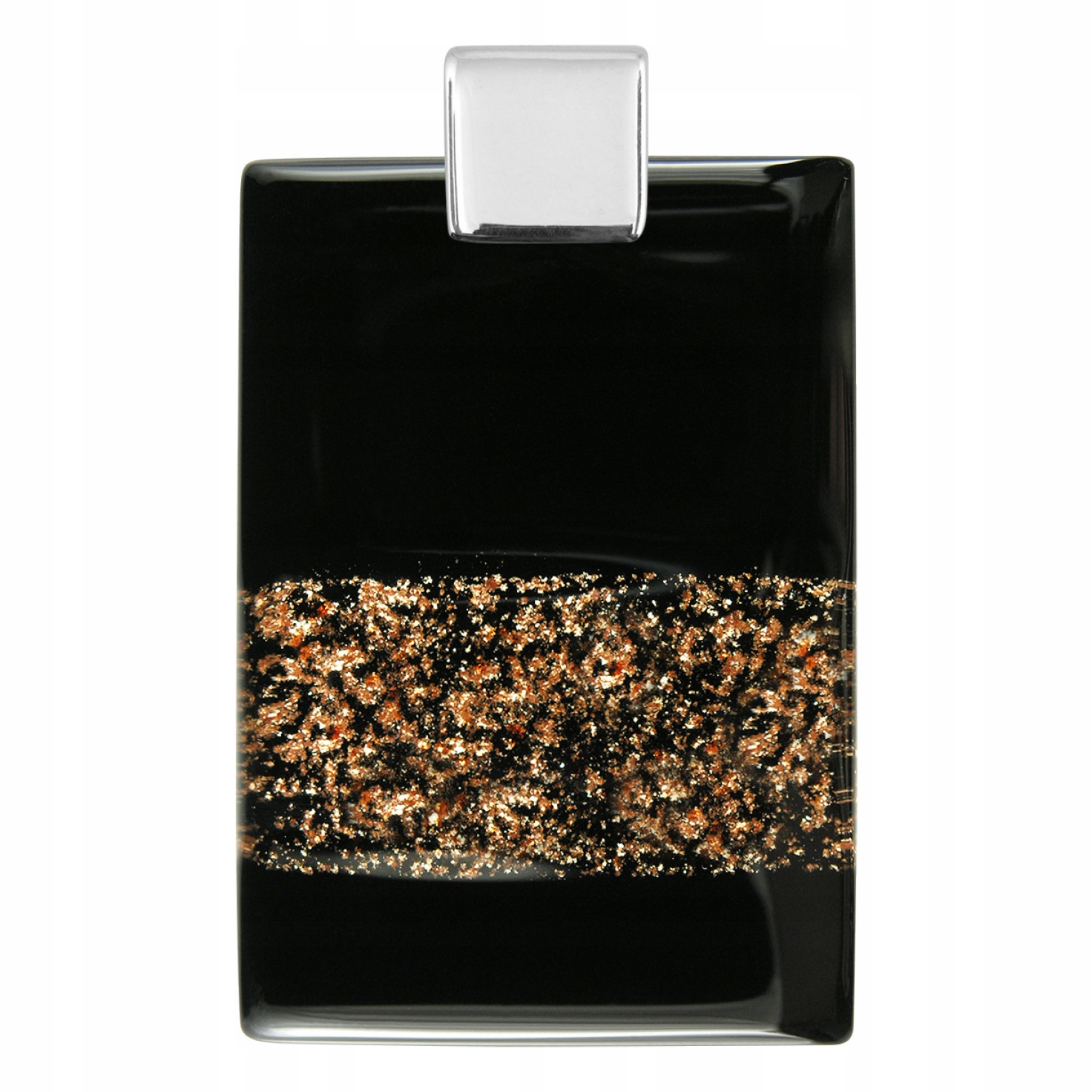 Dámský černý přívěsek Harf sklo murano