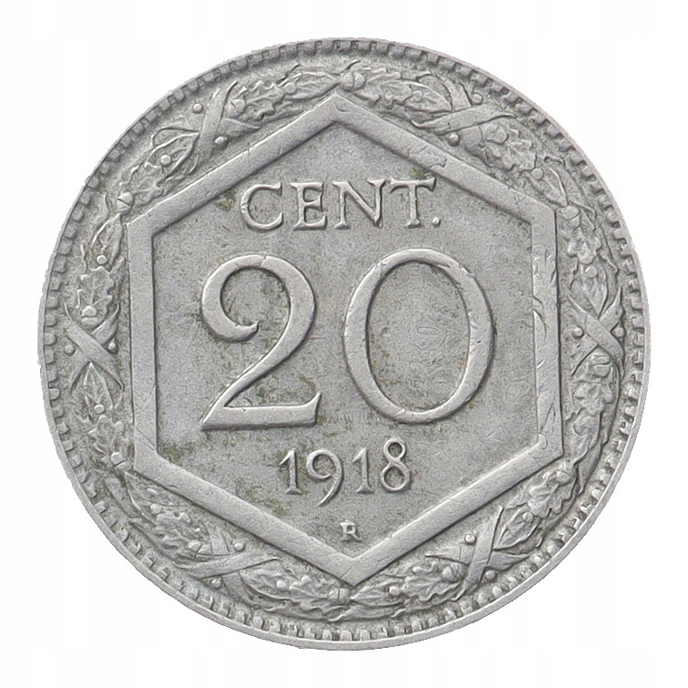 [M33182] Włochy 20 centesimi 1918