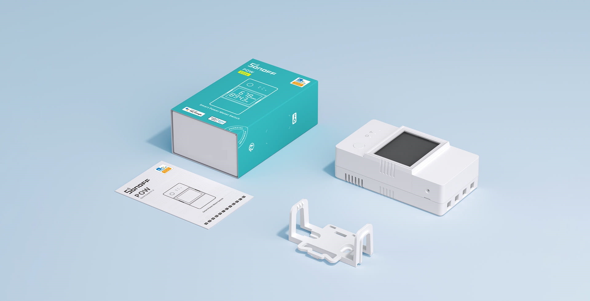 Sonoff POW R3 20D Wifi pomiar prądu LCD POWR320D Komunikacja WiFi