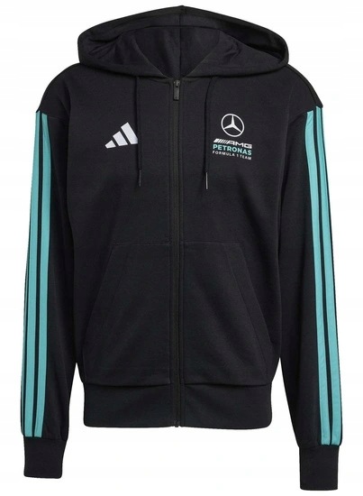 Mikina Mercedes-AMG Petronas F1 adidas Dna Full Zip Hoodie Černá vel. M