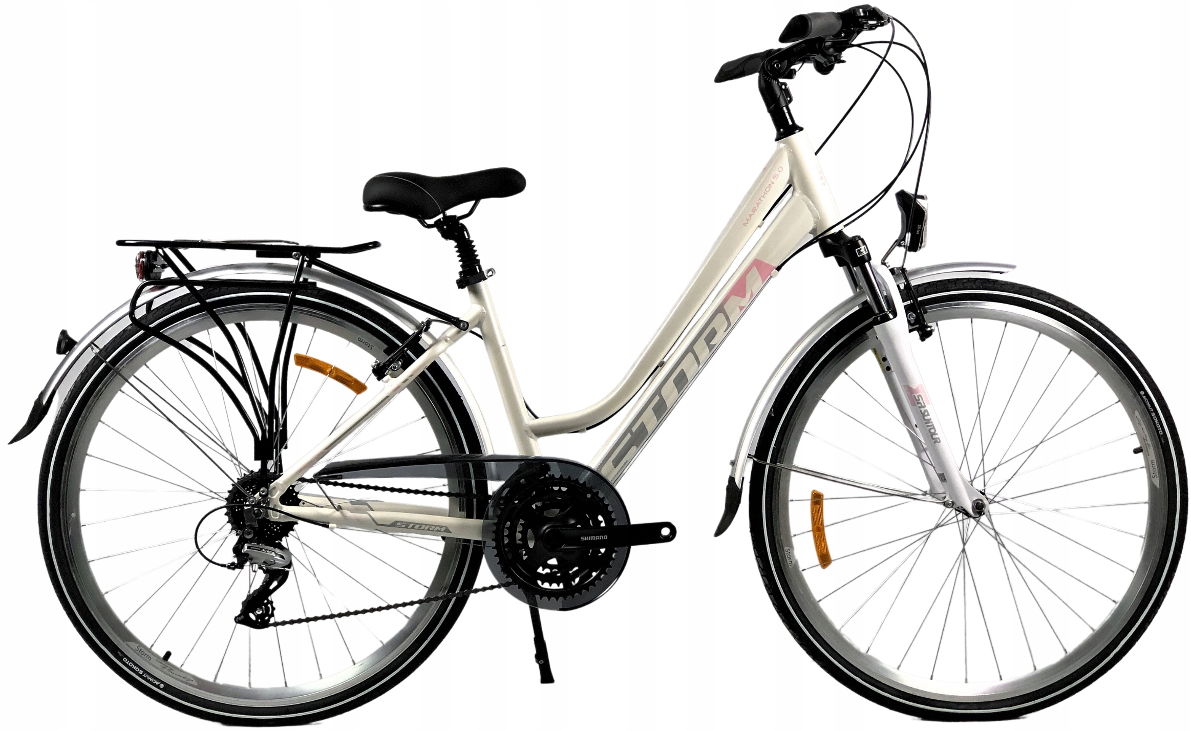 Rower Trekkingowy Storm Marathon 5.0 Lady rama 17 28 biały 2025