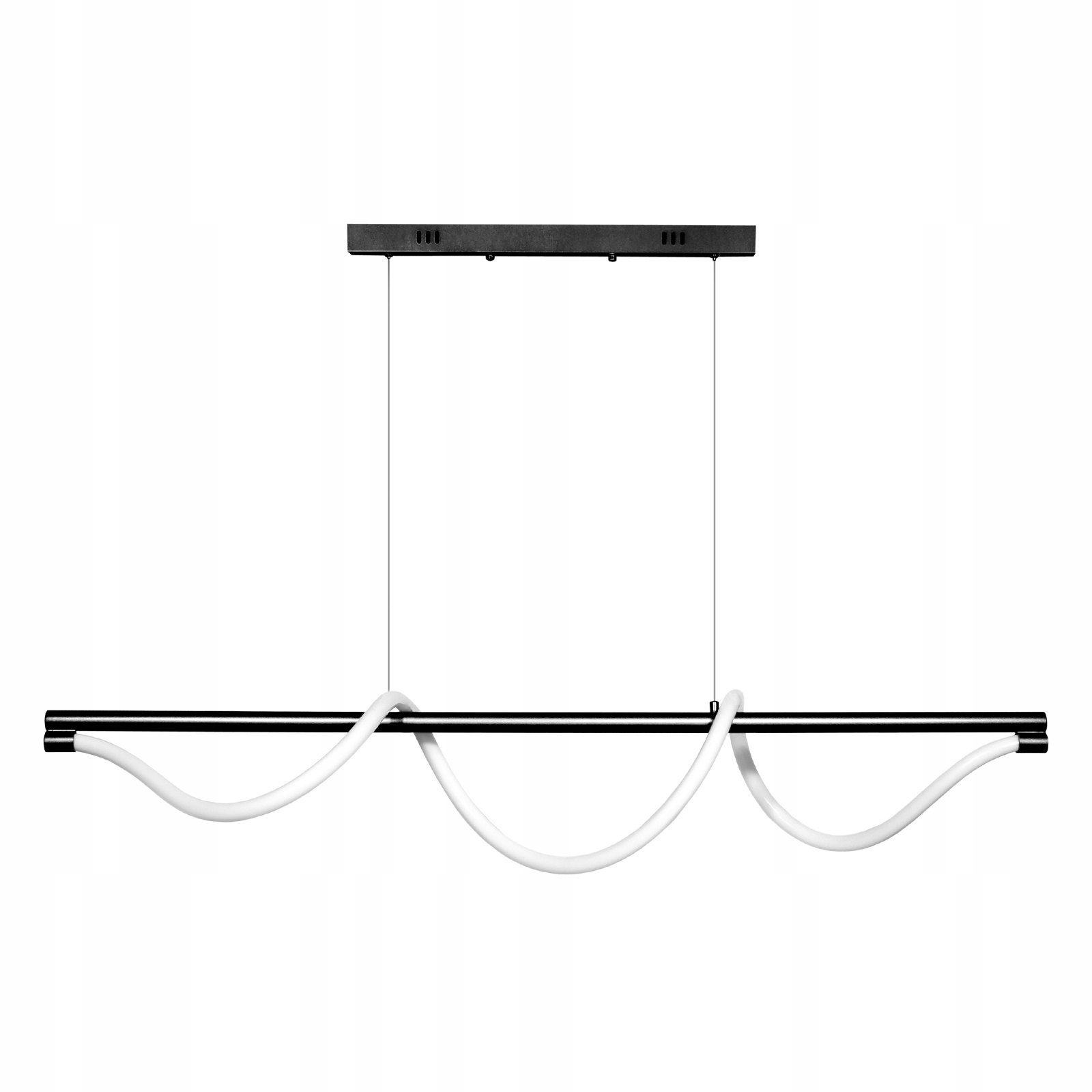 Lampa Hladká Hadica 120 cm Závesná Moderná Čierna Led 3 Farby Svetla