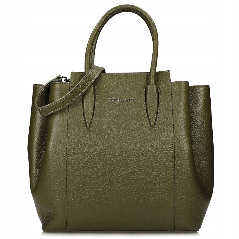 Toscanio Tos F56 Zeleň Olivka D74 dámská kožená kabelka zelená