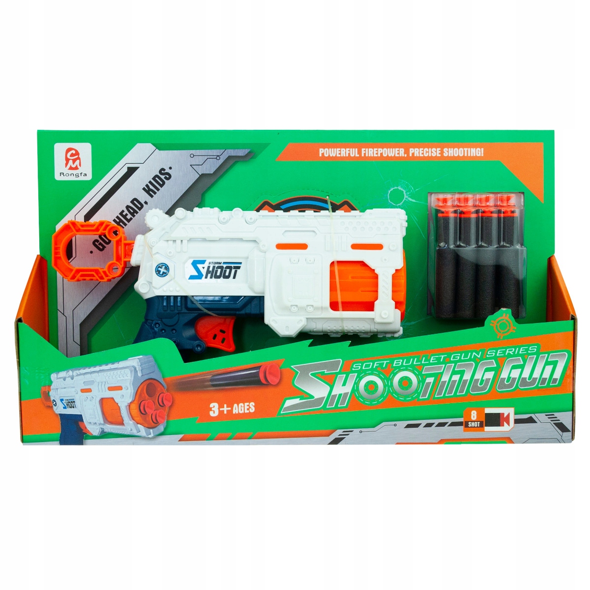 PISTOLET WYRZUTNIA STRZAŁEK NA PIANKOWE STRZAŁKI + 8 NABOI NABOJE NERF EAN (GTIN) 5900291704036