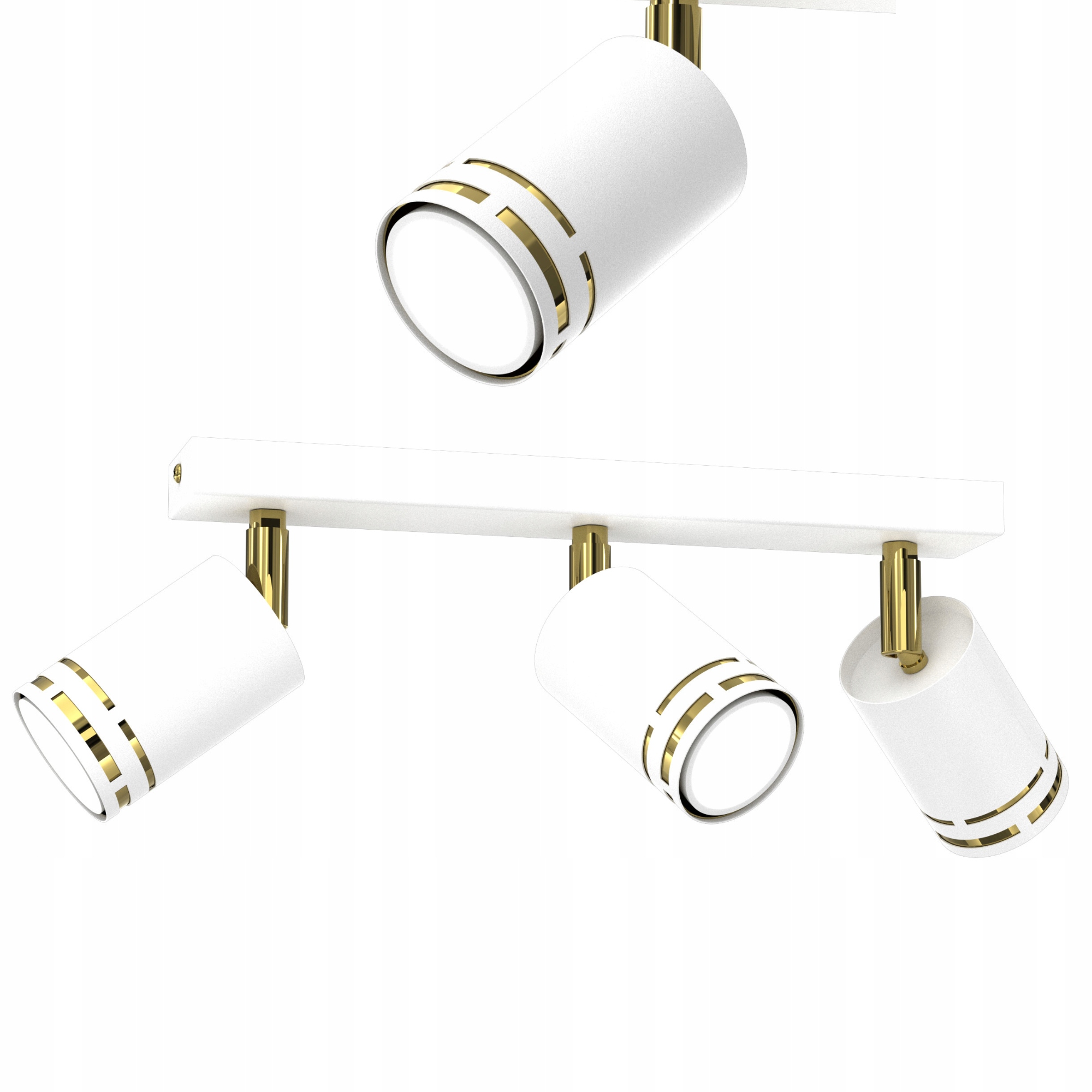 Stropní Svítidlo Stropní Reflektor Bílý Zlatý Pohyblivý Led GU10 Polská Spotová Lampa