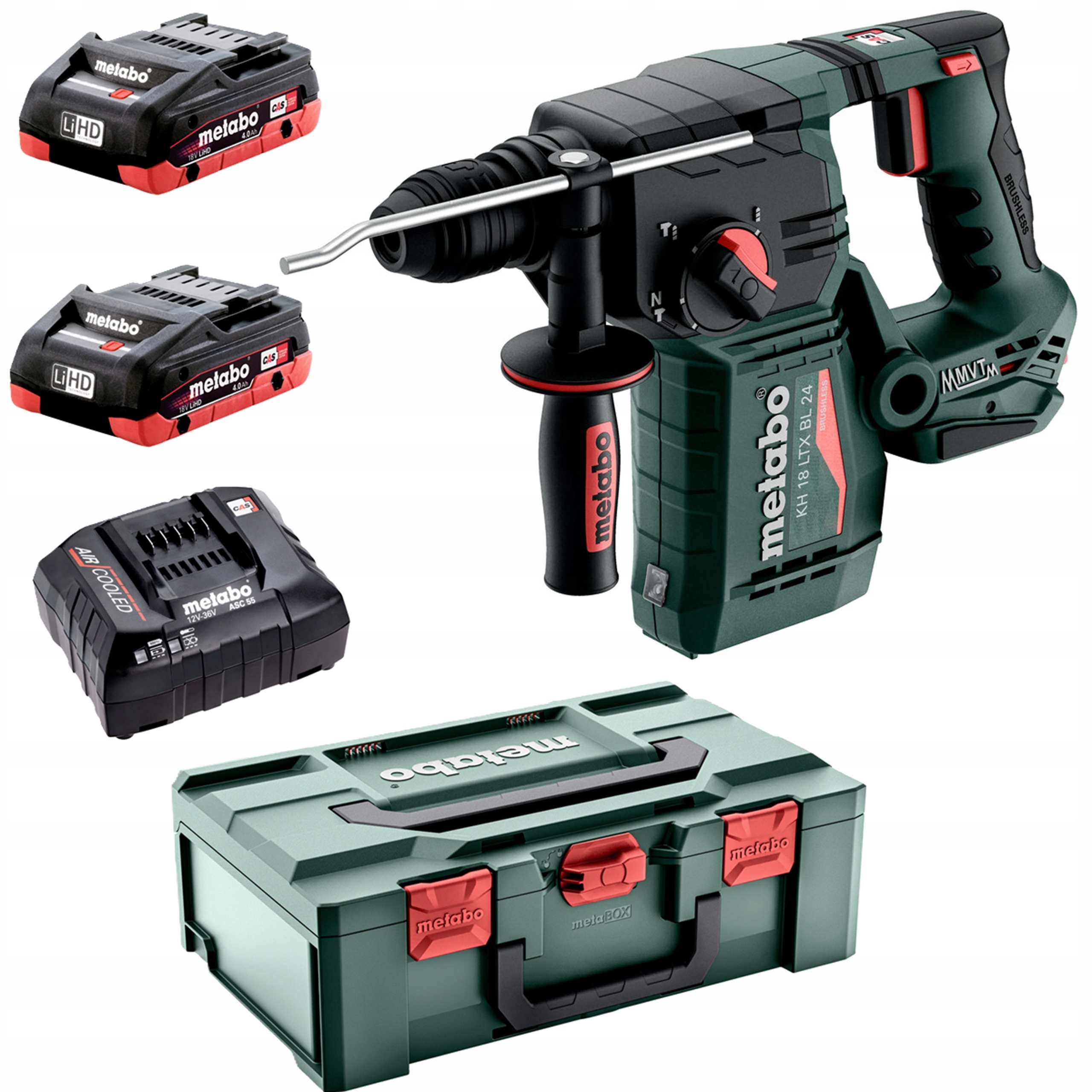 Młotowiertarka Akumulatorowa Sds-plus Metabo Kh 18 Ltx Bl 24 2x4Ah LiHD 18V