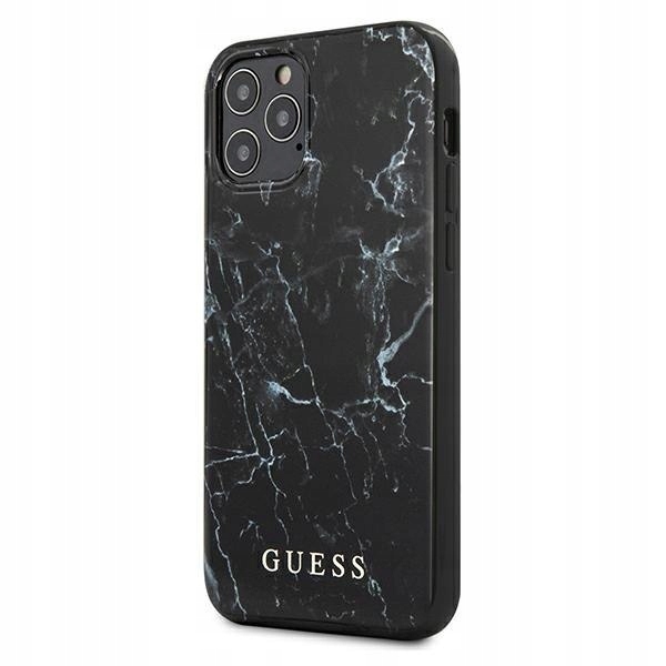 Etui Guess Marble na iPhone 12 mini czarne Guess