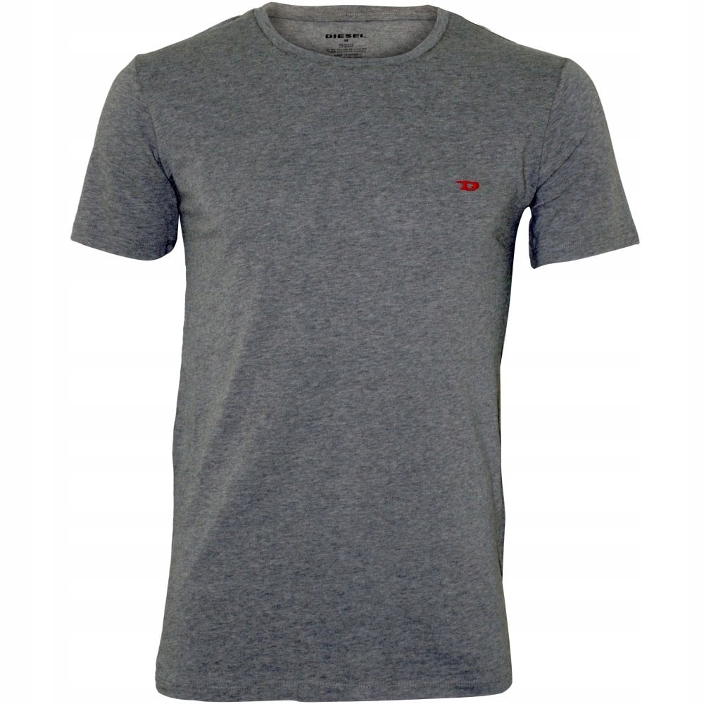 

Diesel _ Szary T-Shirt Slim Czerwone Logo - S