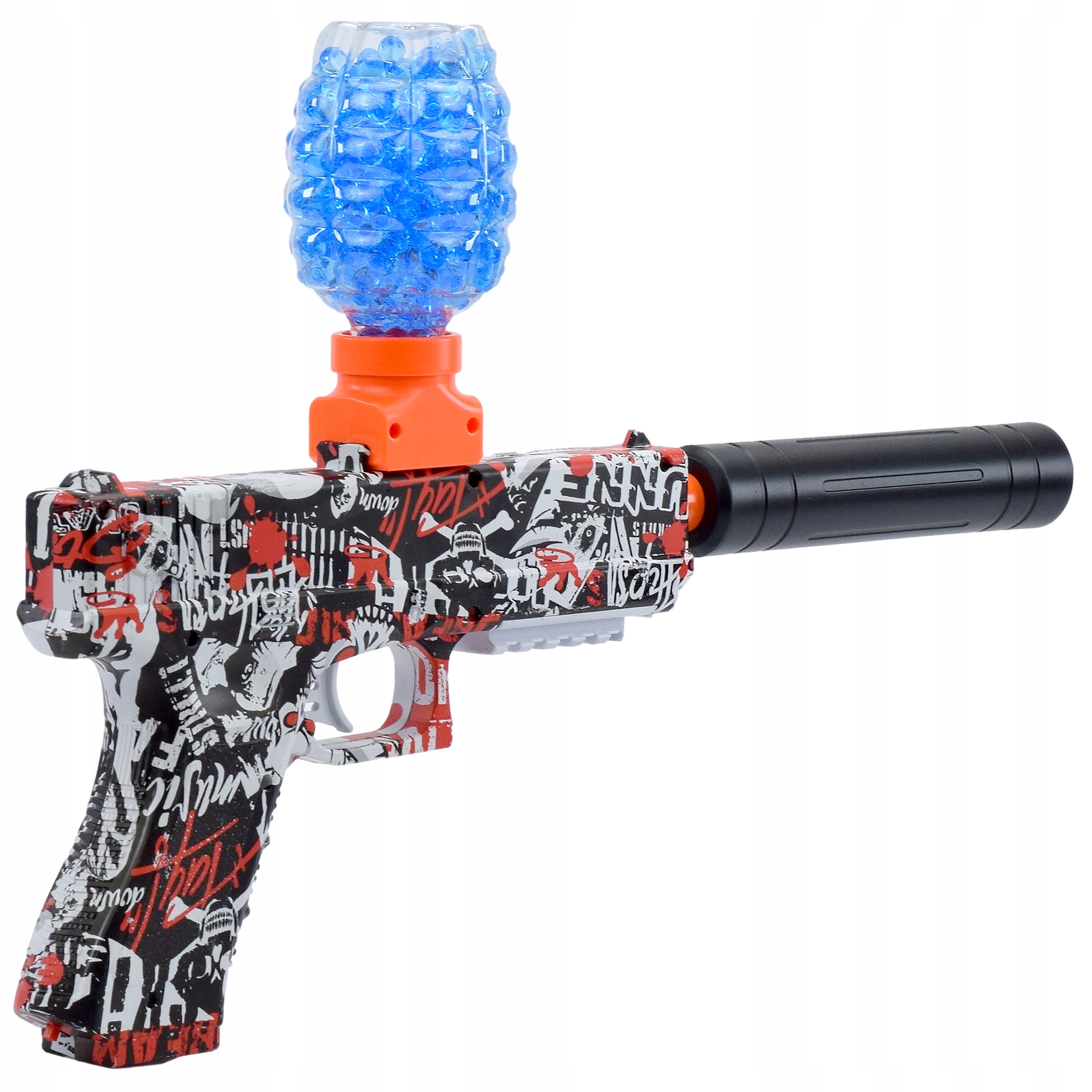 PISTOLET AUTOMAT KULKI ŻELOWE KARABIN GLOCK WIELKI pistolet na kulki Materiał plastik inny