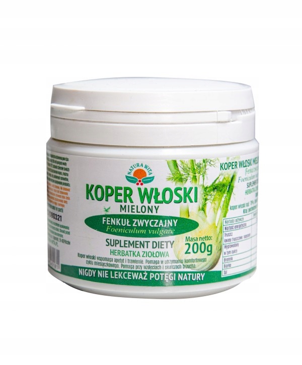 

Koper Włoski Fenkuł Susz Mielony 200g Natura Wita