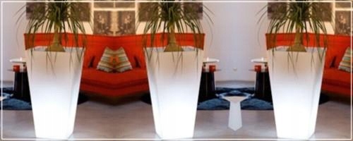 Doniczka 74cm plastik Palo Led kwadrat