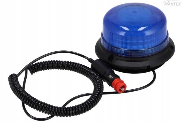 Výstražná Led Lampa 12/24V, 12x3W, Nízká, Na Magnet, Modrá Sumbex SM812HCB