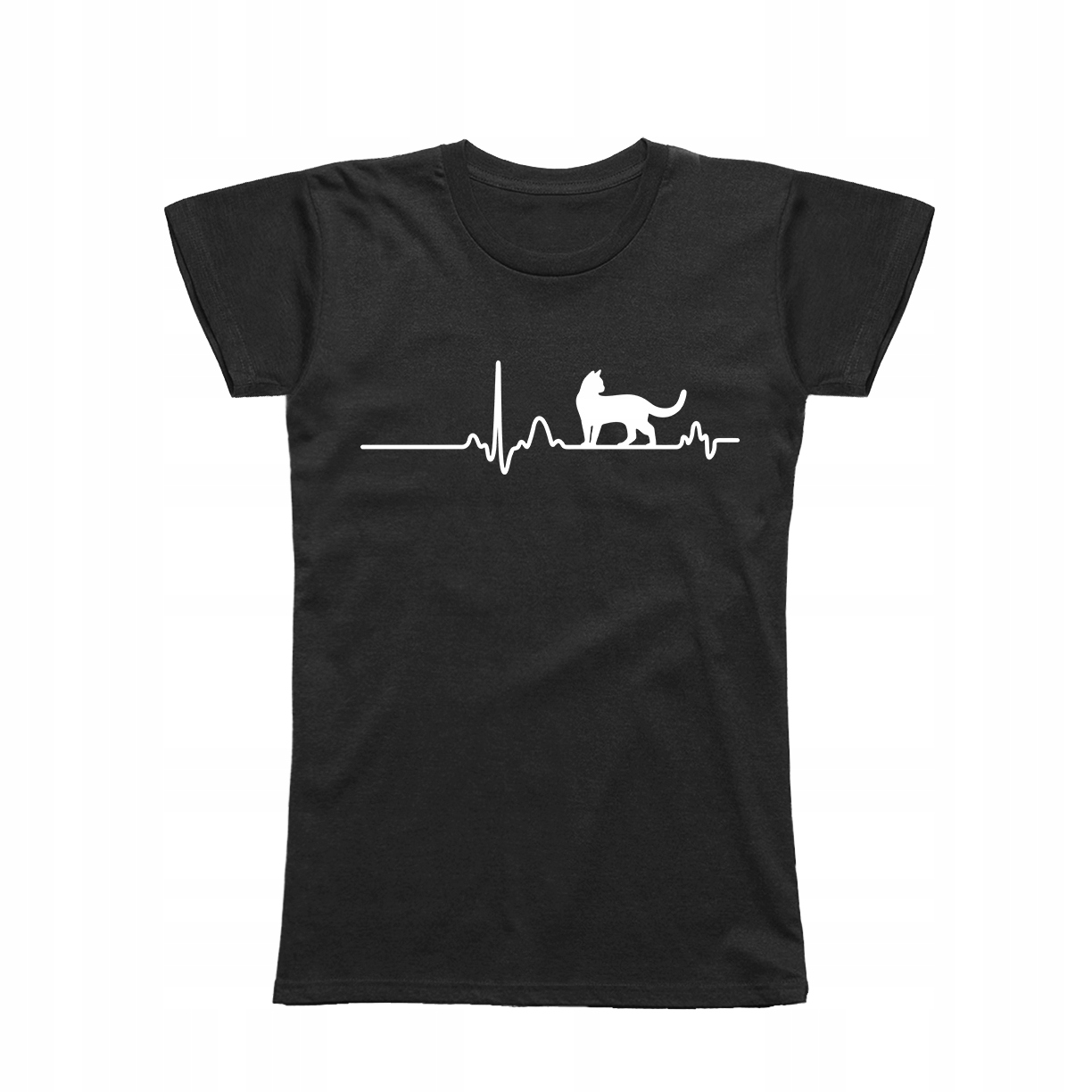 

L - Koszulka T-shirt Linia Życa Kot Kocham Koty