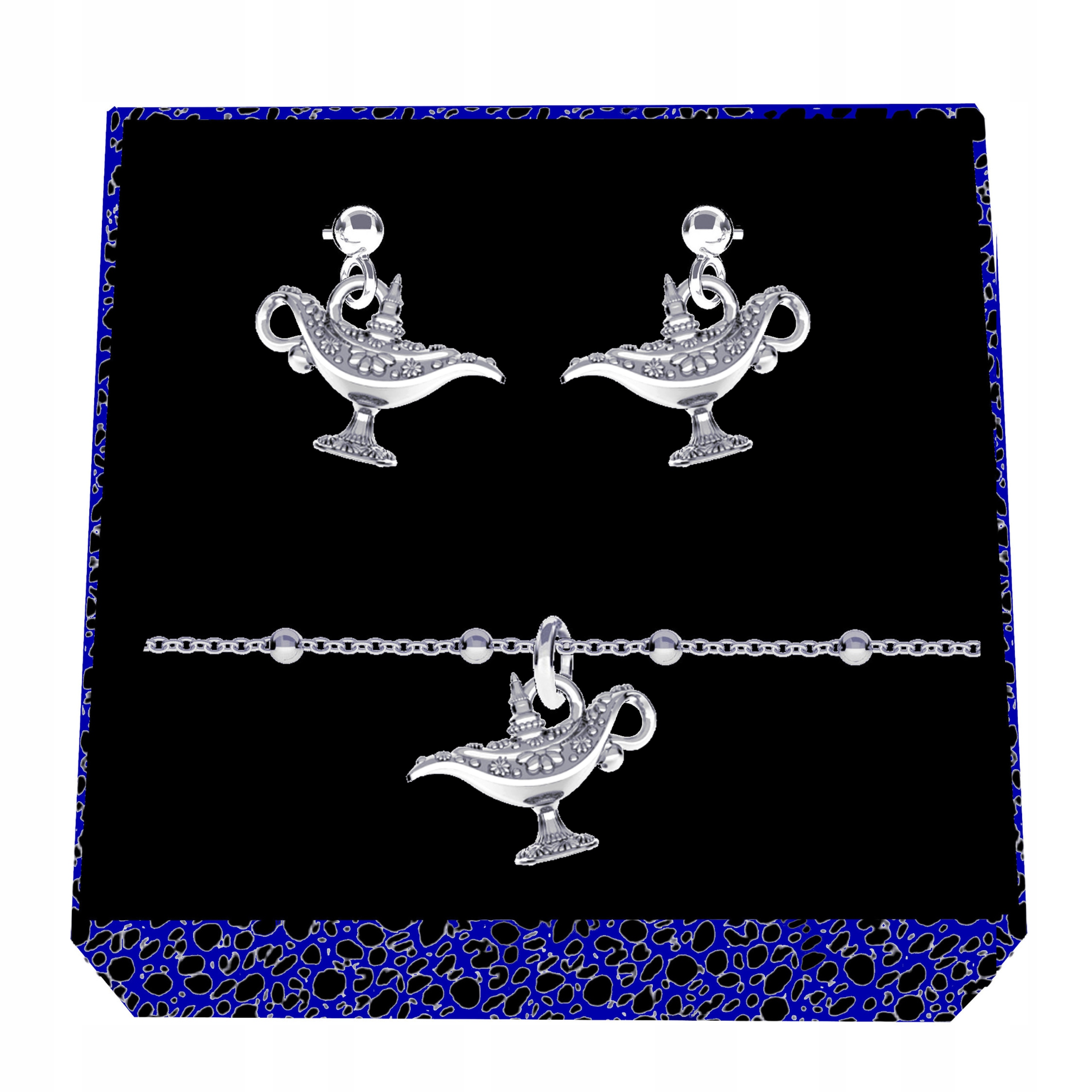 Lampa Aladyna 3D Stříbrný kuličkový komplet šperků stříbro 925 Symbol snů