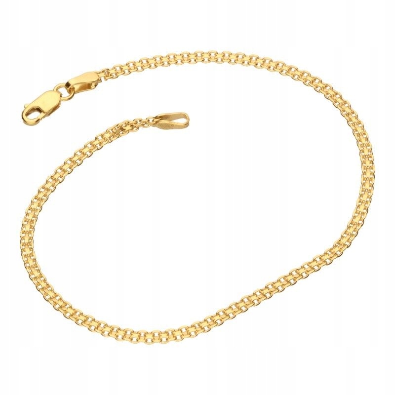 Zlatý náramek 585 elegantní řetízek na ruku bismark 18,5 cm 14kt