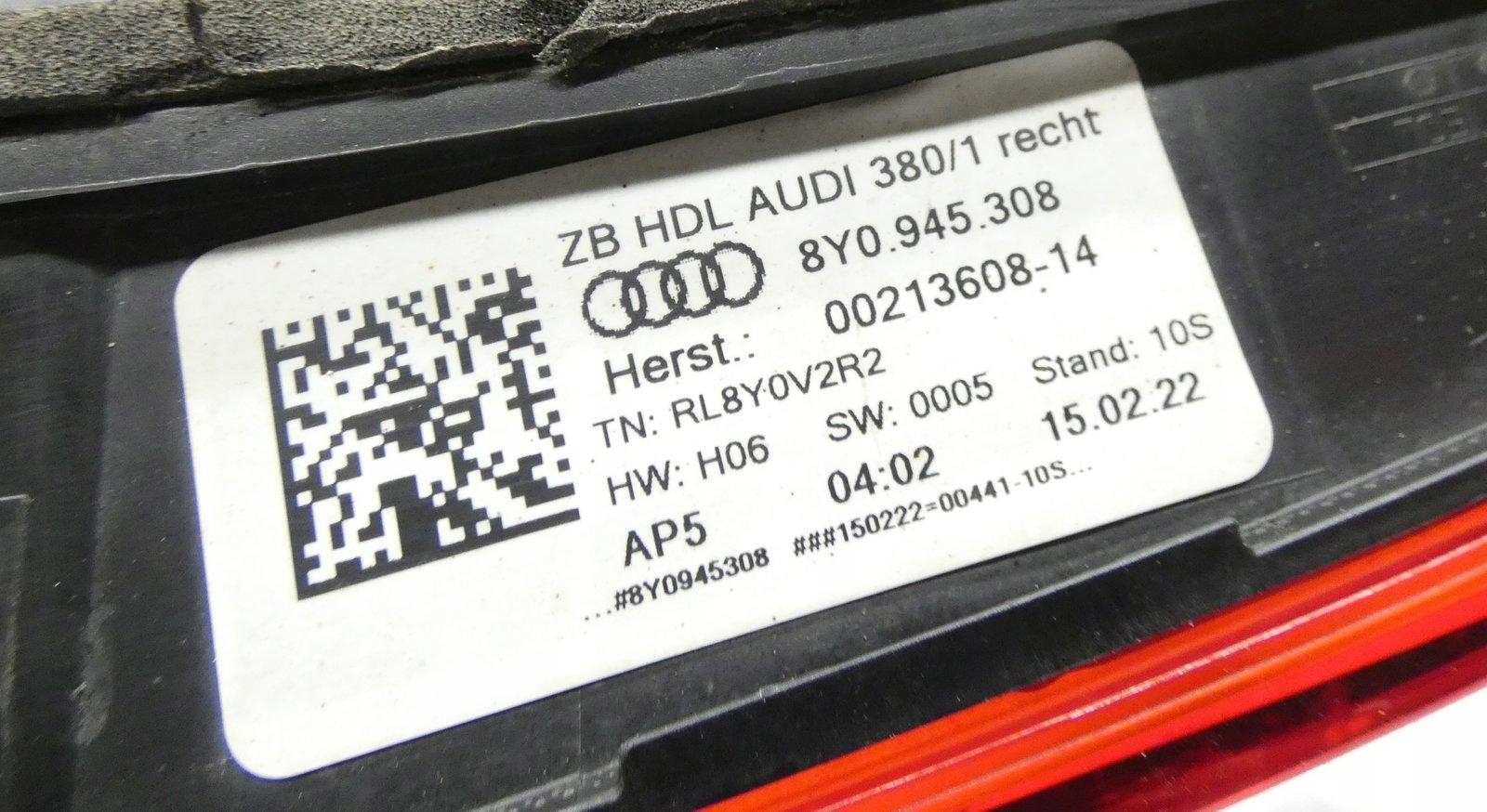 AUDI A3 8Y0945308 2020- light rear part rear right LED