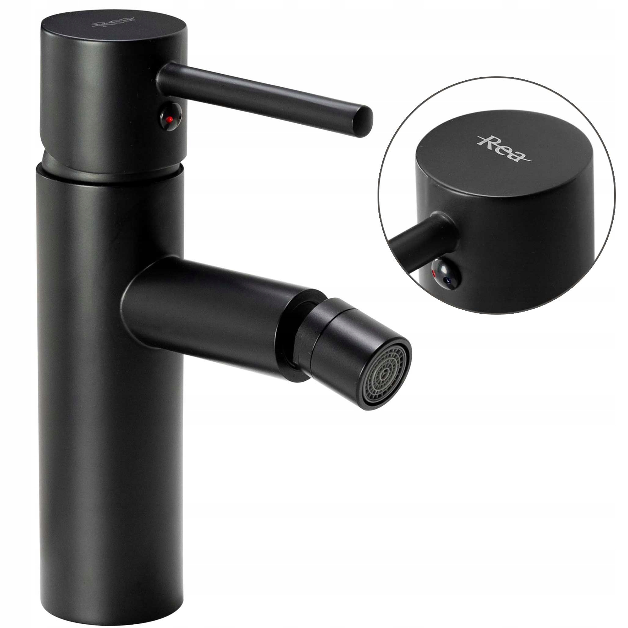 Bidetová batéria Tess Black Čierna Stojaca Rea