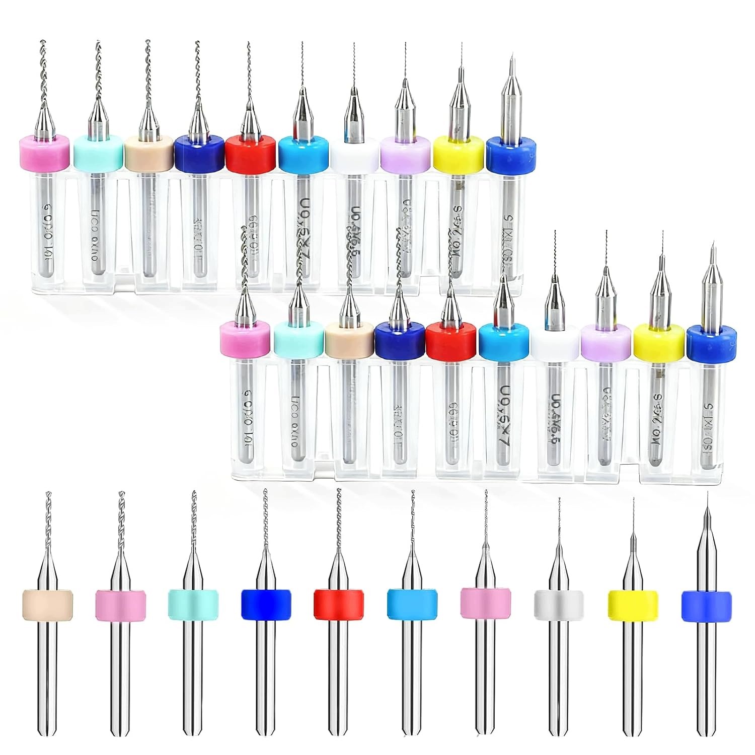 Sada 30 Mikro Vrtáků 0,1-1 MM Ocel Wolframová Pcb Gravírování