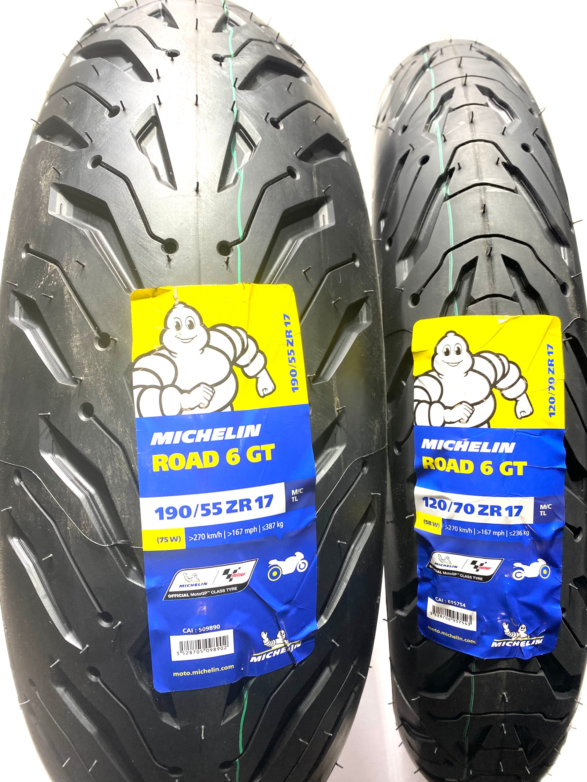 TIRES MICHELIN ROAD 6 GT 120/70/17 190/55/17 23R