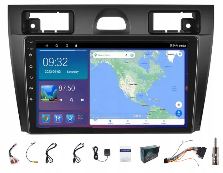 Rádio Navigácia Gps Ford Fiesta 2002-2008 Carplay Android Auto 2GB 64GB