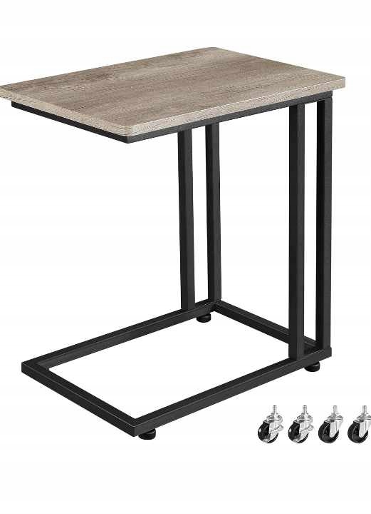 Šedý stolek Yaheetech 591768RUSBR obdélníkový 35 x 50 x 59,5 cm