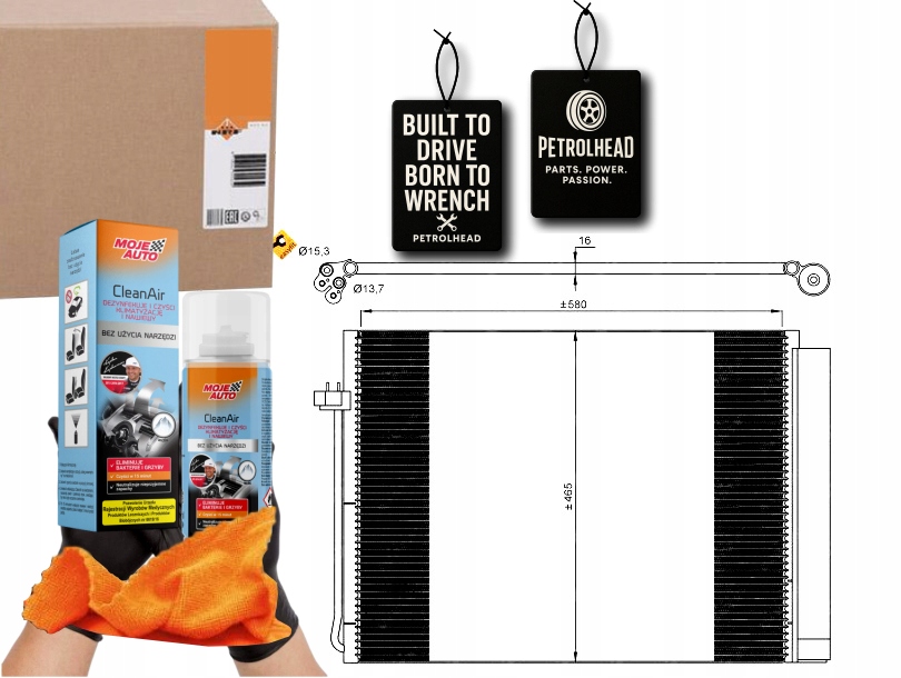 Kondenzátor Klimatizace Bma X5 X6 E70 71 07- Nrf #Petrolhead Pro+ Kit9