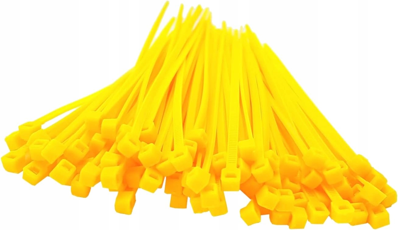 100szt ŻÓŁTE OPASKI ZACISKOWE TRYTKI 3,6X150 Kod producenta 3,6X150