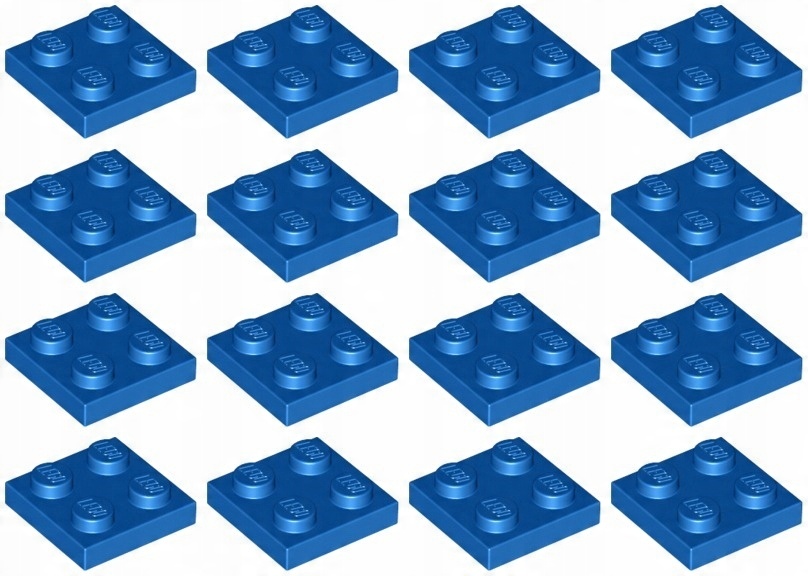

Lego 3022 Płytka 2x2 niebieska Nowa (10g) 16 szt.