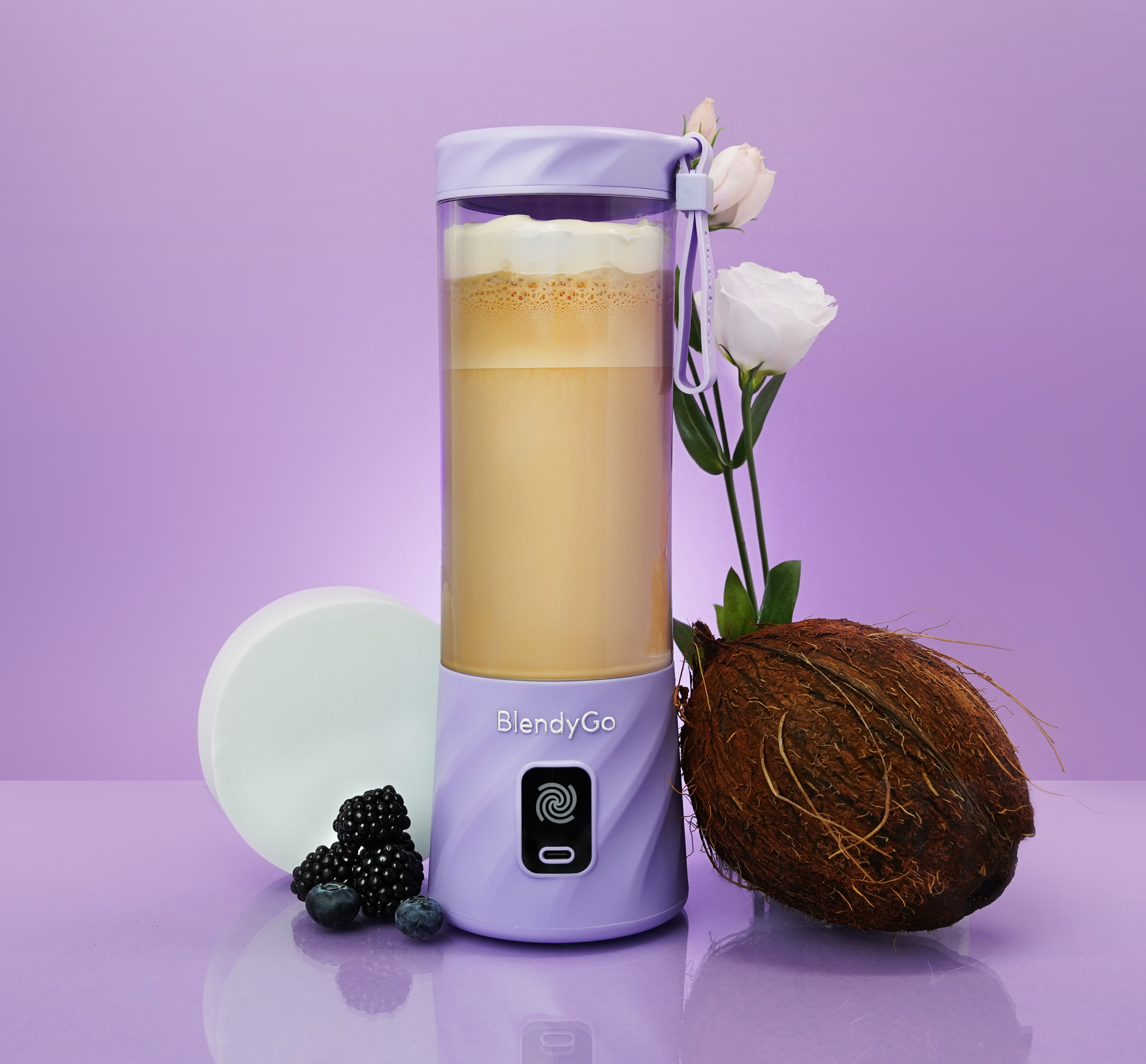 BLENDYGO 3 Przenośny Blender Smoothie USB 550ml BPA Free Lavender — miniatura 16
