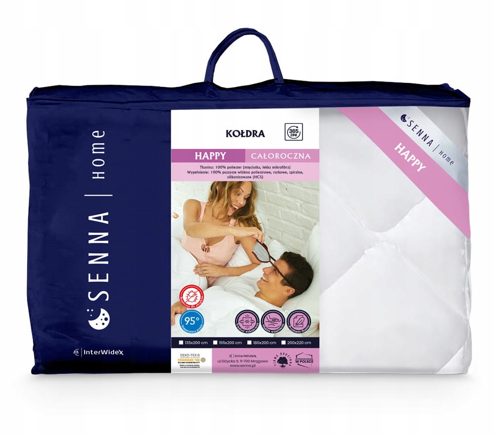 

Inter Widex Kołdra Happy Biała 180x200 1250g
