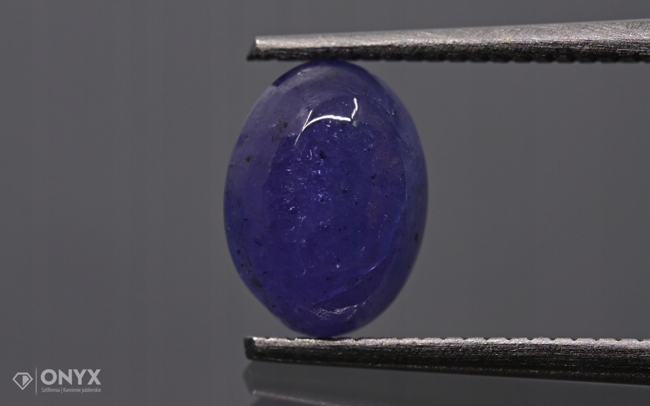 Tanzanit kabošon ovál 7,5x5,8 mm
