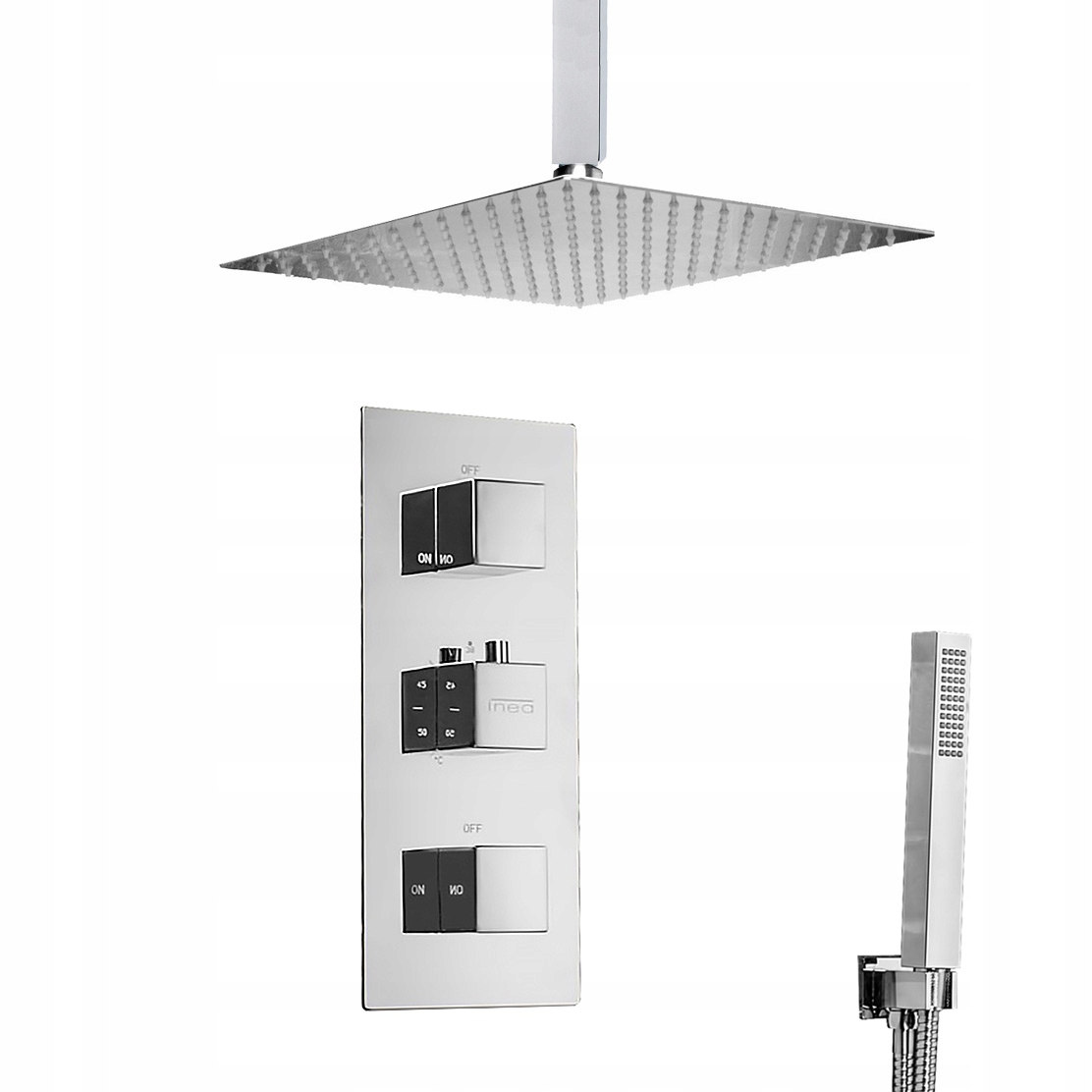 Podomietkový set Termostat štvorcový, 2 funkcie