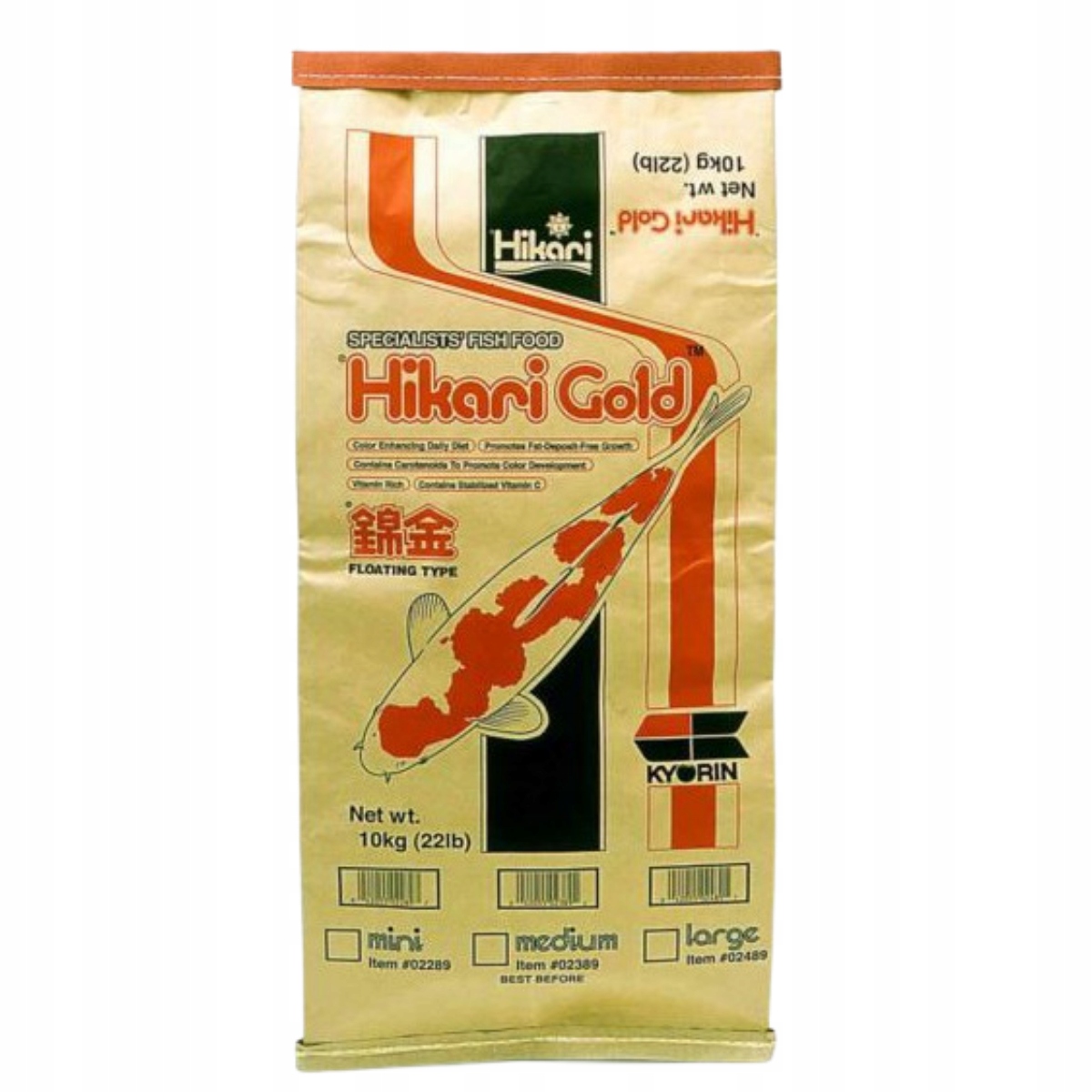 Hikari Koi Gold Large Vyfarbovacie krmivo pre rybníky 10 kg
