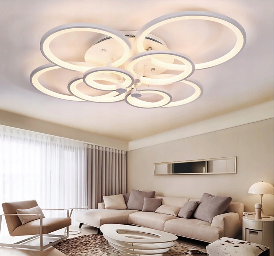 LAMPA LED RING LAMPA SUFITOWA PLAFON RING 2*4 W + Pilot Kolor biały czarny