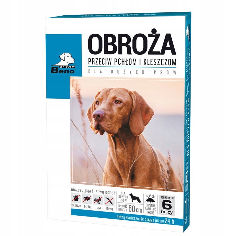 

Beno Obroża na pchły kleszcze duże psy 60cm