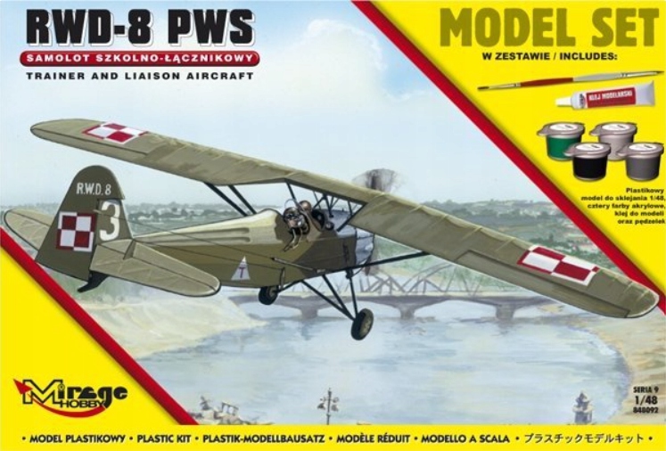 Mirage 848092 , RWD.-8 (pws), měřítko 1/48