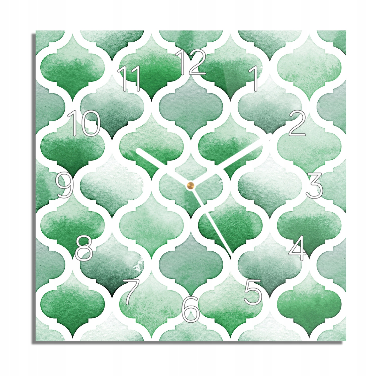 Ornament maroko hodiny na skle tiché 30x30 s fotografií